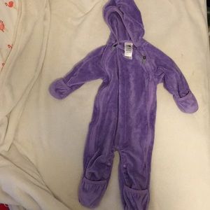 North face baby oso  fleece romper 6-12 months